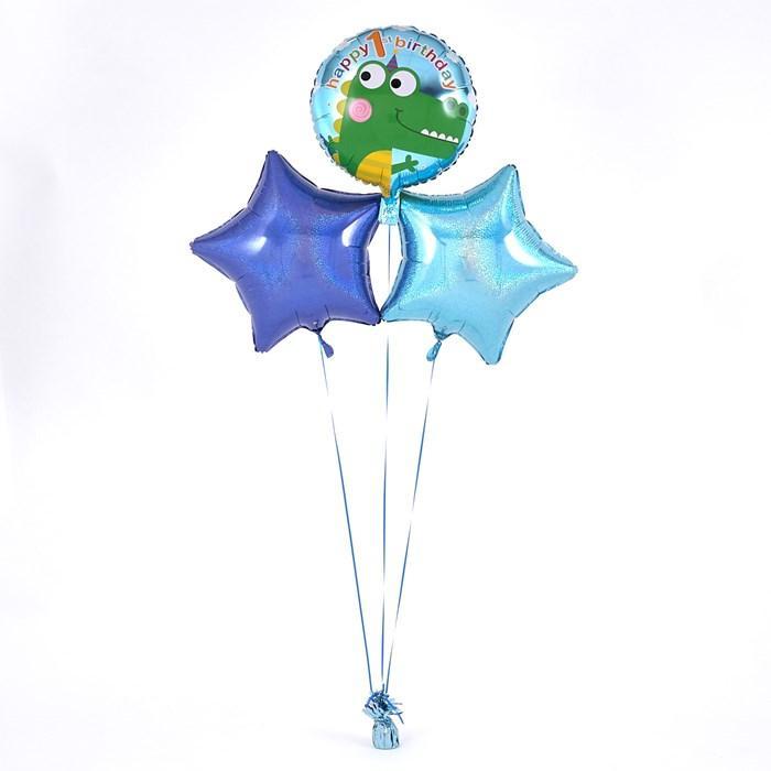1st Birthday Crocodile Blue Balloon Bouquet