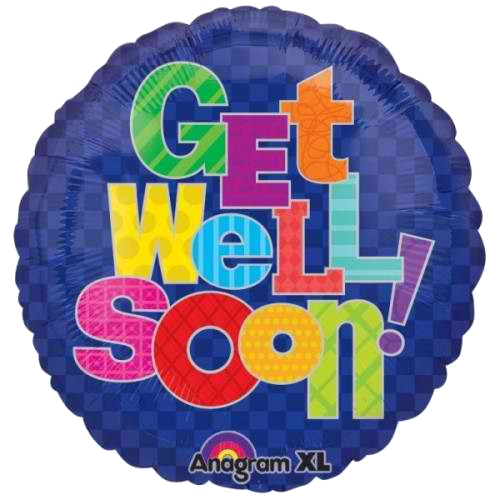 Multi Pattern Get Well Balloon Bouquet