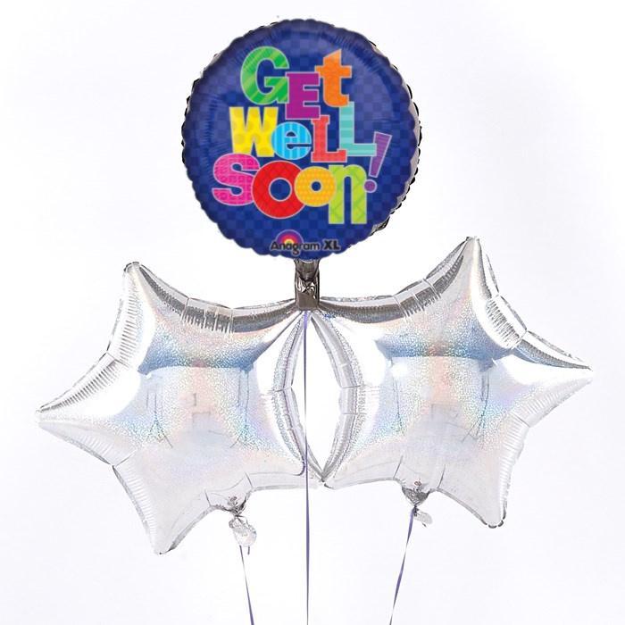 Multi Pattern Get Well Balloon Bouquet