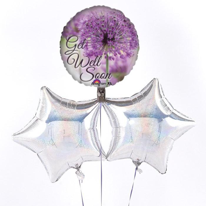 Get Well Floral Balloon Bouquet