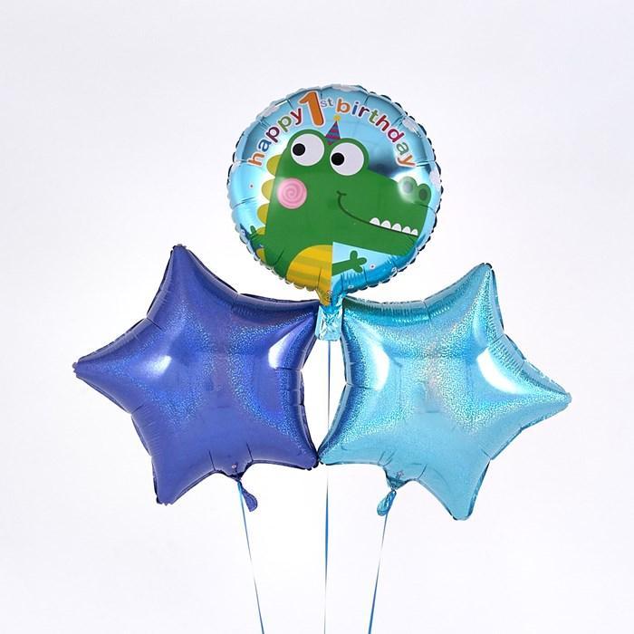 1st Birthday Crocodile Blue Balloon Bouquet