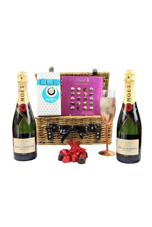 Champagne & Chocolates Gift Hamper Basket