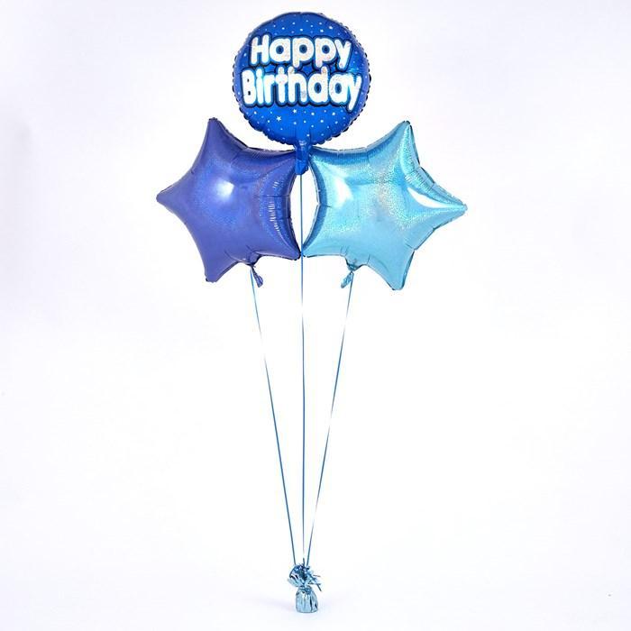 Blue 'Happy Birthday' Balloon Bouquet